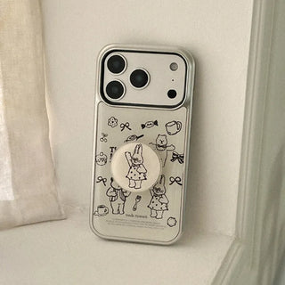 Tiny Happy Things iPhone 18 Pro Galaxy Epoxy Silver Bumper Case