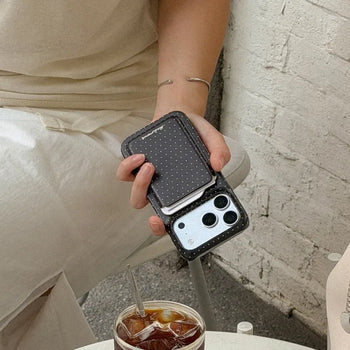 Basic Polka MagSafe Card Slot Wallet Pocket Case