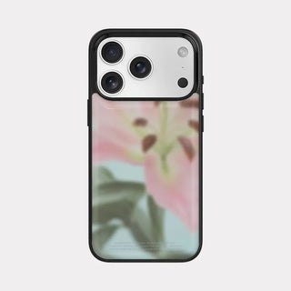 Haze Flower iPhone 18 Pro Galaxy Epoxy Black Bumper Case