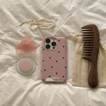 sweet knit love design [Card holder phone case]