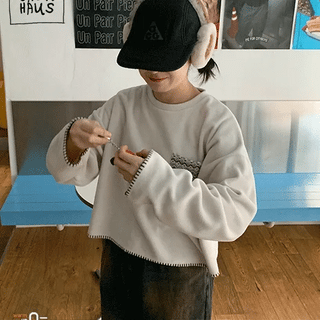 Seller's Embroidered Pocket Fleece Sweatshirt