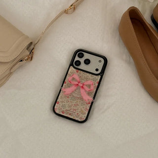 Flower Garden iPhone 18 Pro Galaxy Epoxy Black Bumper Case
