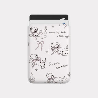 Dalmatian Dream MagSafe Card Slot Wallet Pocket Case