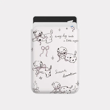 Dalmatian Dream MagSafe Card Slot Wallet Pocket Case