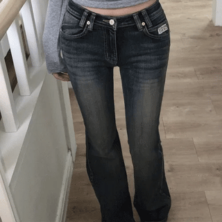 Haka Low-Waist Bootcut Denim Pants