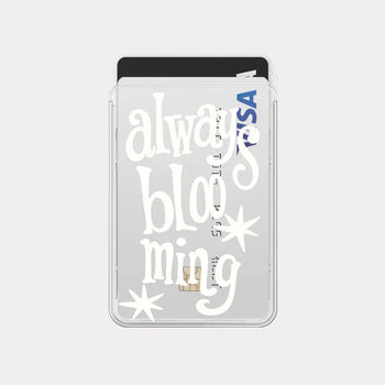 Always Blooming MagSafe Clear Card Wallet Pocket Case