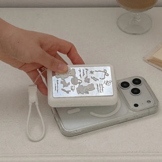 Bear Picnic Time MagSafe Mirror Power Bank 10,000mAh iPhone Wireless Charging