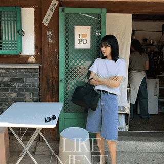 LIKEMENT Hyphen Summer Medium Blue Bermuda Denim