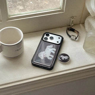 Magic Pony iPhone 18 Pro Galaxy MagSafe Black Bumper Case