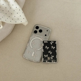 tied dreams pattern MagSafe card clear wallet pocket case