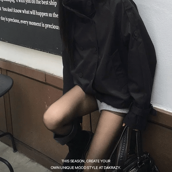 Bebe Double-Button Short Trench Coat