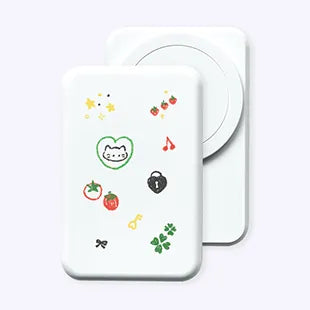 JustMe Docking iPhone Galaxy Power Bank Charger 5000mAh Mini Travel Portable Wireless Charger
