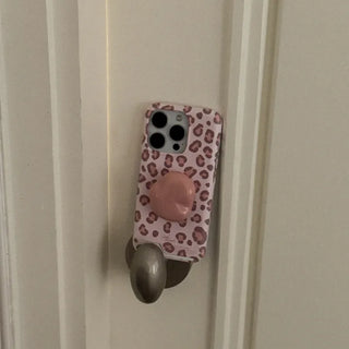 Warm Leopard iPhone 16 Pro Card Holder Hard Case