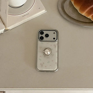 Heritage Bloom iPhone 18 Pro Galaxy Epoxy Silver Bumper Case