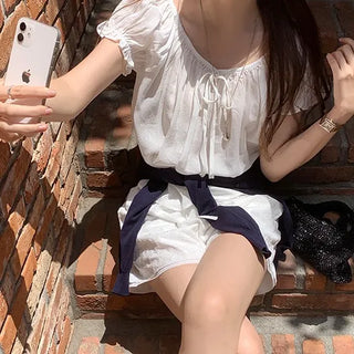 Mare Two-way Shirring Blouse