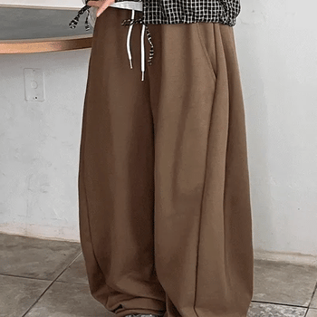 Clue Side Pintuck Elastic Banding Training Jogger Pants
