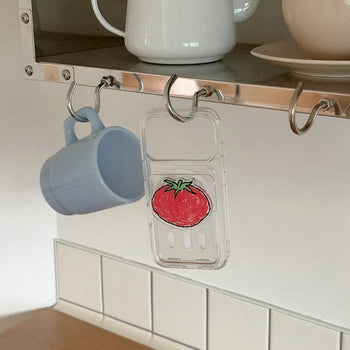 Favorite Tomato Design [MagSafe Acrylic Smart Talk + Card Wallet]