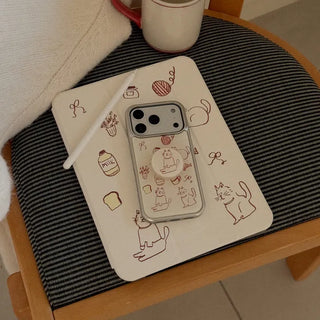 i like cat iPad Pro Air 13 11 Clear Detachable Cover Case