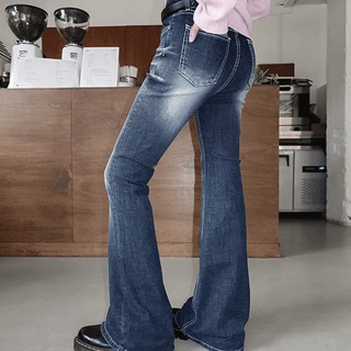 Varend Washed Low-Rise Bootcut Denim Pants