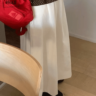 Keroni Banding Corduroy Long Skirt
