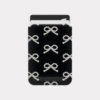 Pearl Glow MagSafe Card Slot Wallet Pocket Case