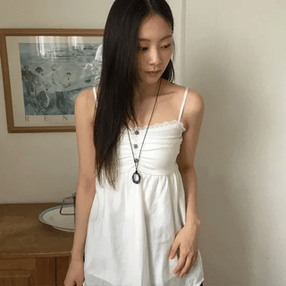 Yura Lace Smoke Back Shirred Sleeveless Bustier