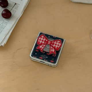 Cherry Cuddle Pattern Galaxy Zflip Fold 8 Epoxy Silver Bumper Case