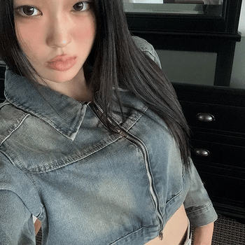 DIO Denim Collar Zip-up Crop Jacket