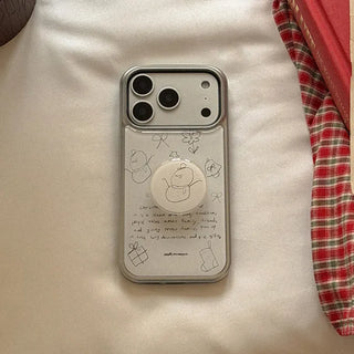 dear December iPhone 18 Pro Galaxy Epoxy Silver Bumper Case