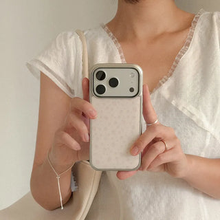 Tiny Berry Pattern iPhone 18 Pro Galaxy Epoxy Silver Bumper Case