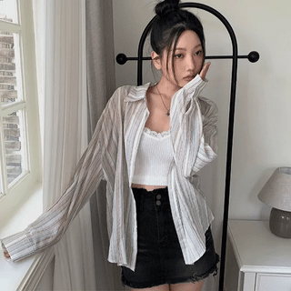 Summer Striped Oversized Shirt