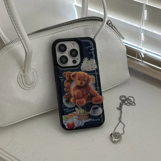 flower garden picnic iPhone 18 MagSafe Black Bumper Case