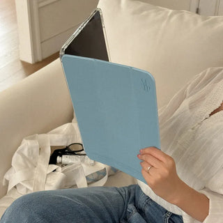 [mm] Soft Cream Plain iPad Pro Air 13 11 Clear Removable Cover Case