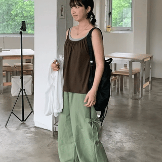 Chor Soft Round Shirred Sleeveless