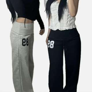 89 Folding Low-Rise Training Pants  / Sweatpants Tracksuit Pants Pants Low-Waist Elastic Waist Pants Summer Pants Semi-Bootcut Daily Look