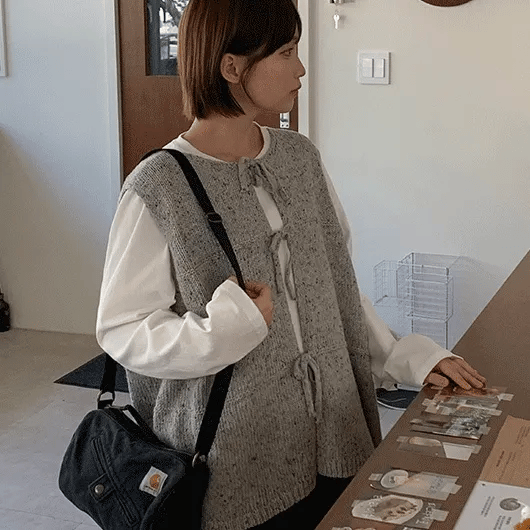Chohind Ribbon Heather Knit Vest