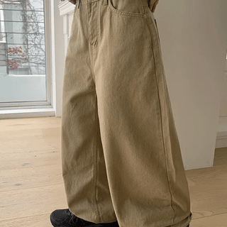 Rocky Curved Wide Cotton Pants