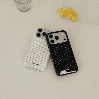 Basic Polka iPhone 17 Pro Card Holder Hard Case