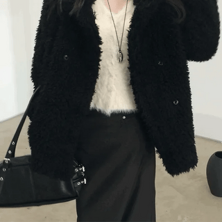 *Large Size* Round Wool Jacket