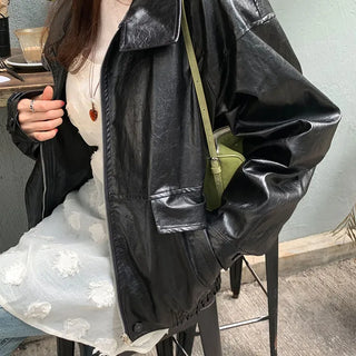 Moment High-Neck Leather Jacket