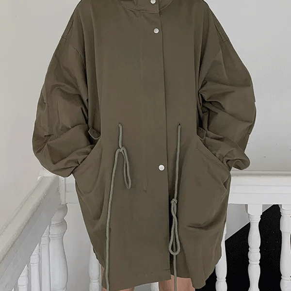 Refa High-Neck Cotton Half Field Jacket