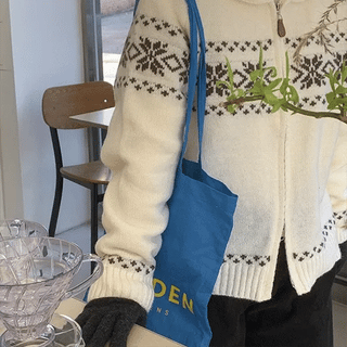 Bemmi Nordic Zip-up Knit Cardigan
