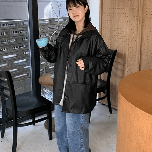 GQ Half Leather Jacket