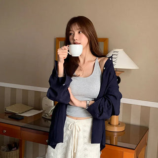 Halter ribbed cap sleeveless