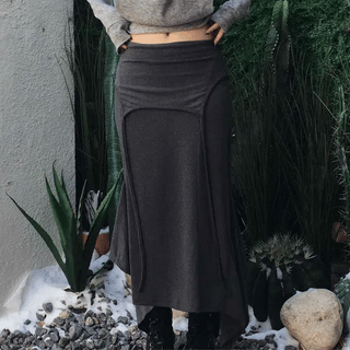 Casual Asymmetrical Striped Long Skirt / Summer Skirt Skirt Long Skirt Stripe Striped Low-rise Vintage Y2K Daily Look
