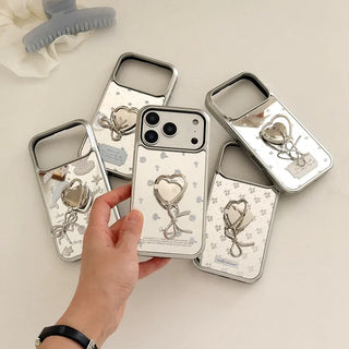 [Set] Mirror Ring Silver Mirror Phone Case + Smart Ring