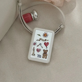 Vintage drawing pattern MagSafe Mirror Power Bank 10,000mAh iPhone Wireless Charging