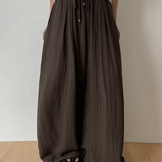 Gigh Elastic Linen Wide Pants