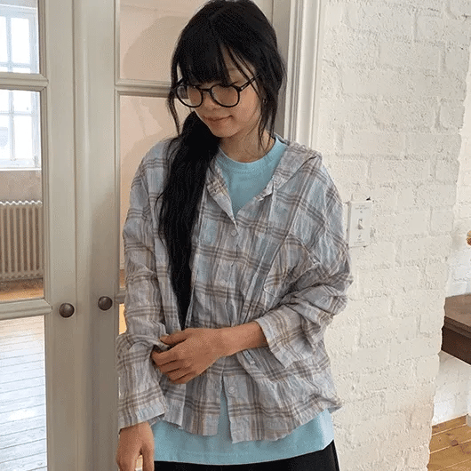 Bijoup Loose Fit Summer Check Hoodie