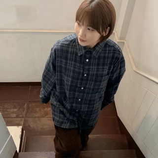 Gindko Vintage Brushed Check Overshirt